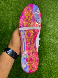 Predator Elite Foldover Grey And Pink Colour FG With Lace - 7.5