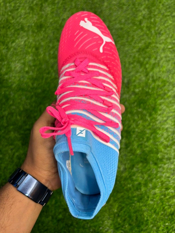 Future Pink And Blue Colour FG+AG Multi Ground Boot With Lace  - 7.5