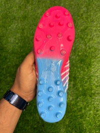 Future Pink And Blue Colour FG+AG Multi Ground Boot With Lace  - 7.5