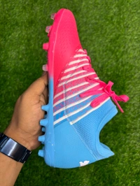 Future Pink And Blue Colour FG+AG Multi Ground Boot With Lace  - 6.5