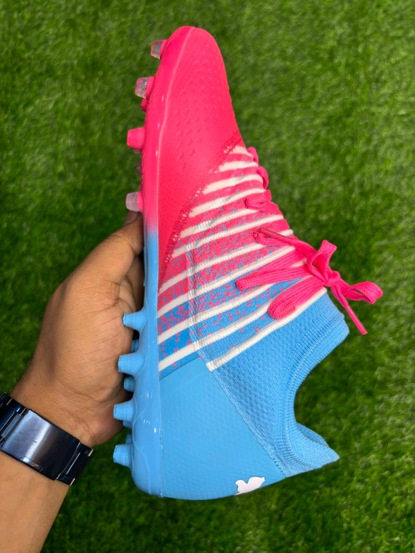 Future Pink And Blue Colour FG+AG Multi Ground Boot With Lace  - 6.5
