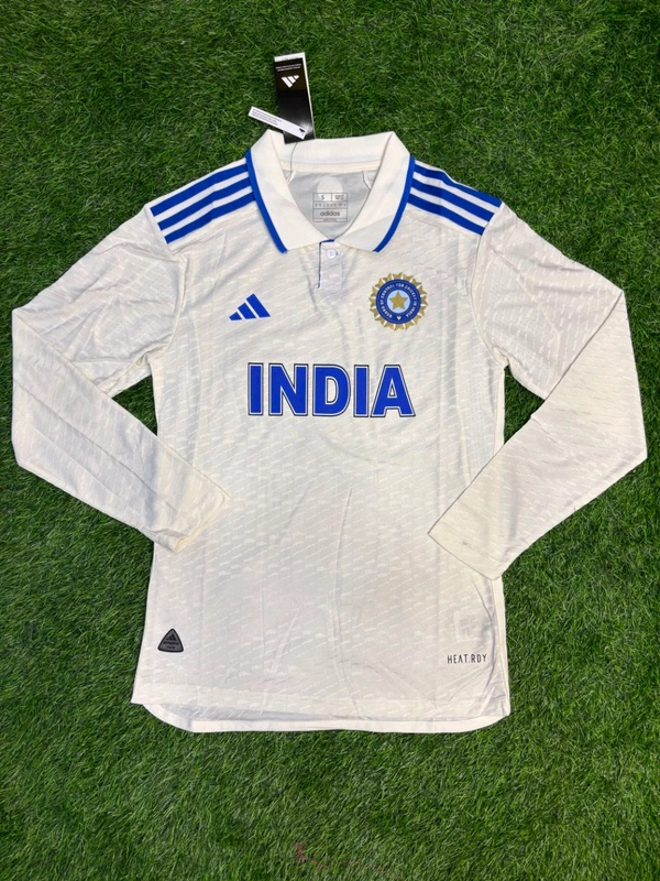 India Cricket Test Player Edition Full Sleeve Jersey - S