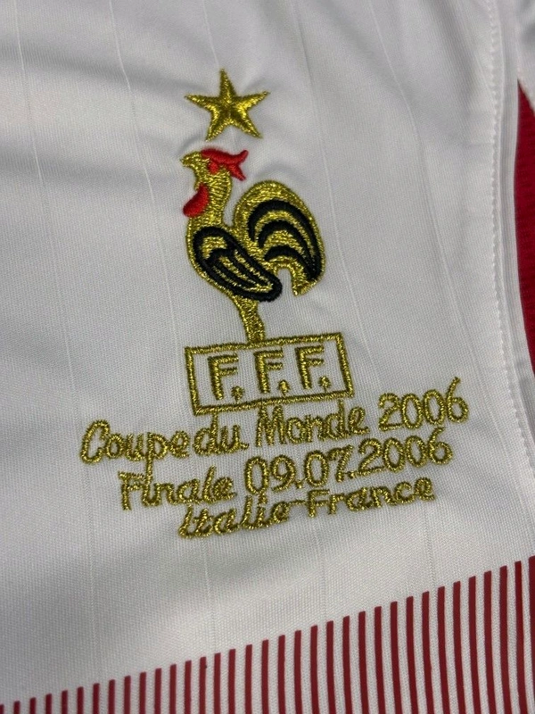 Retro France 2006 World Cup Away Half Sleeve  - S