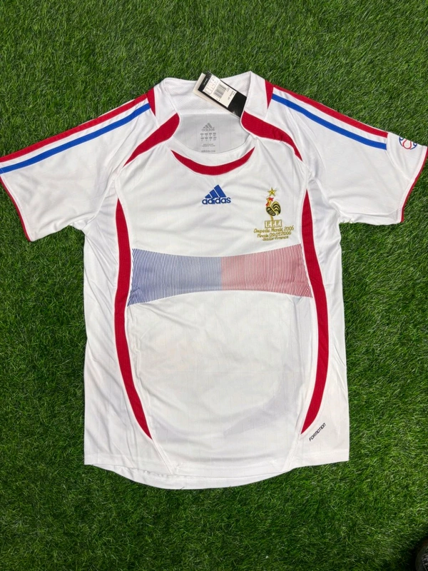 Retro France 2006 World Cup Away Half Sleeve  - L