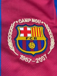 Retro Barcelona 2007-08 Home Half Sleeve  - M