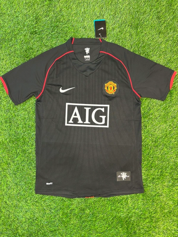 Retro Manchester United AIG 2007-08 Away Half Sleeve  - XL