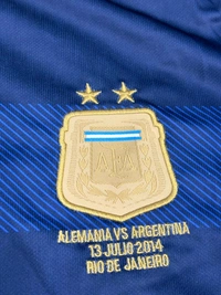 Retro Argentina 2014 World Cup Final Half Sleeve With Short  - XL