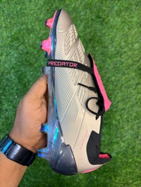 Predator Foldover Elite Grey And Pink FG - 6.5