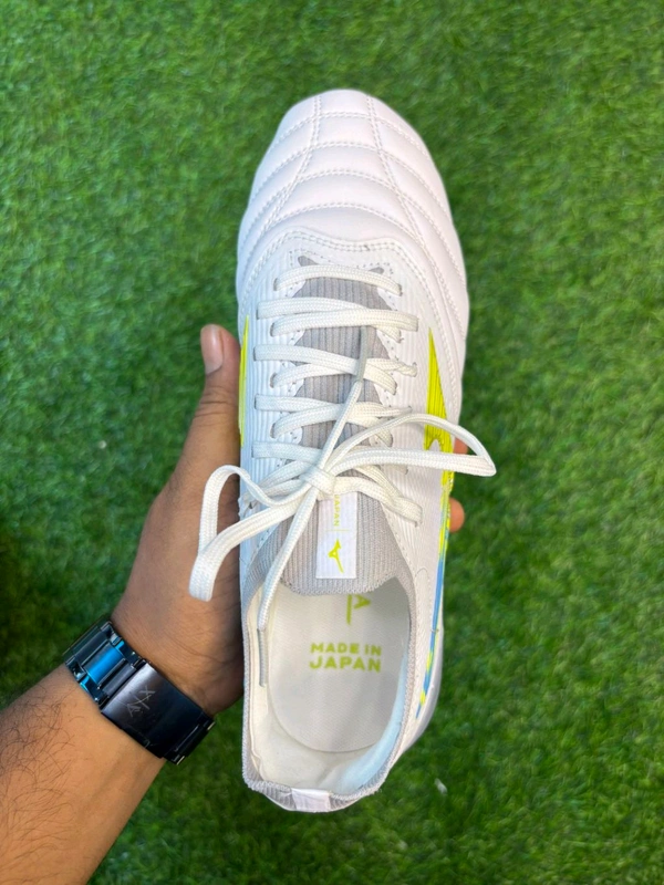 Mizuno Neo 3 White And Silver FG With Lace  - 6.5