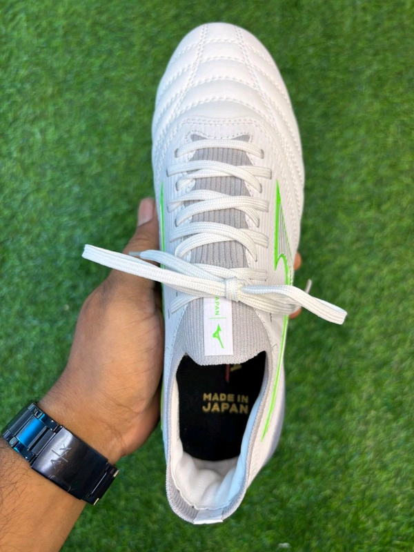 Mizuno Neo 3 White And Green FG With Lace  - 7.5