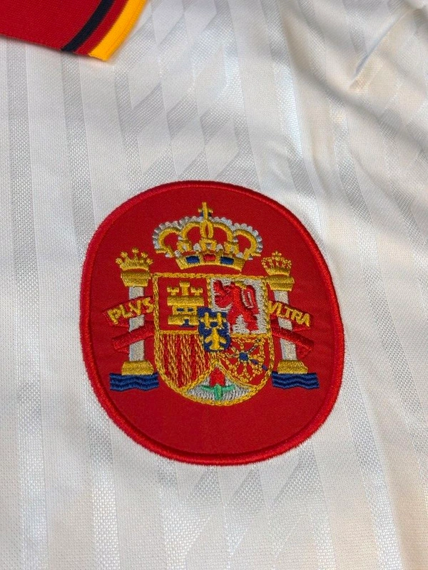 Retro Spain 1994 Away White Half Sleeve - S