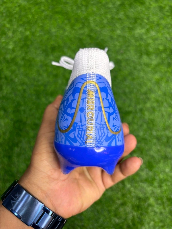 Mercurial Vapor 16 White Blue With Lace FG  - 8.5