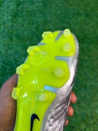 Hypervenom Phantom 3 Grey & Green Low-top FG With Lace  - 7