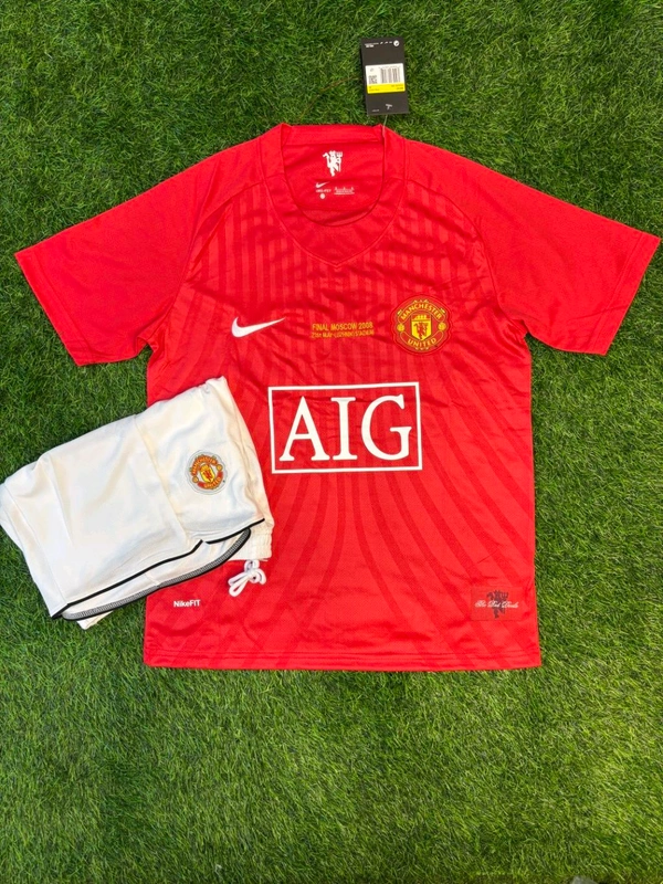 Retro Manchester United 2008 Home Fan Edition With Short  - L