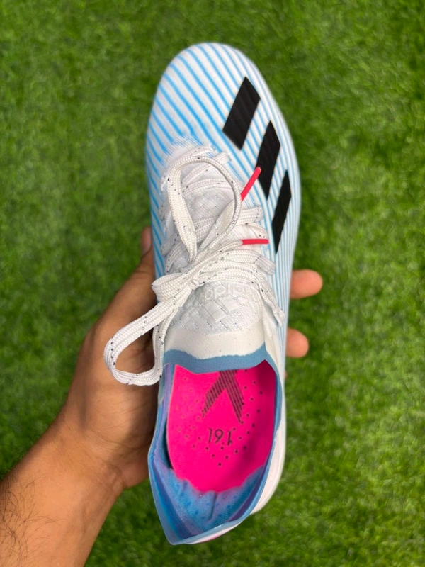 X 19 White Blue Colour FG Low-top With Lace  - 7.5