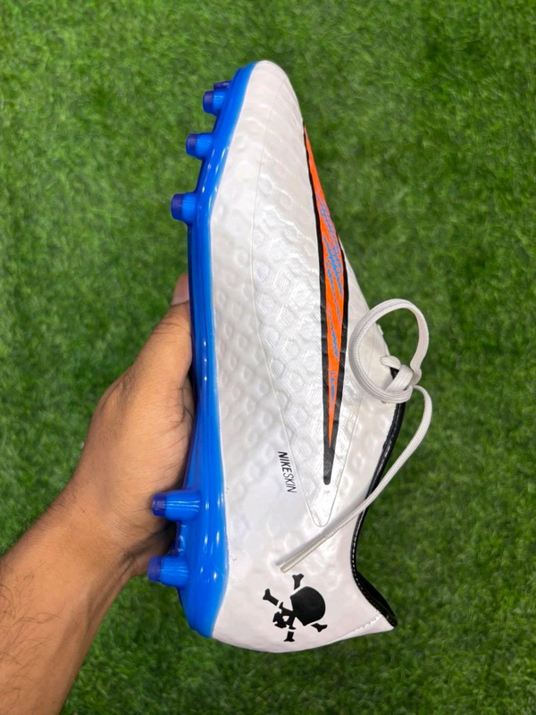 Hypervenom Phantom White Blue FG Low-top With Lace  - 6