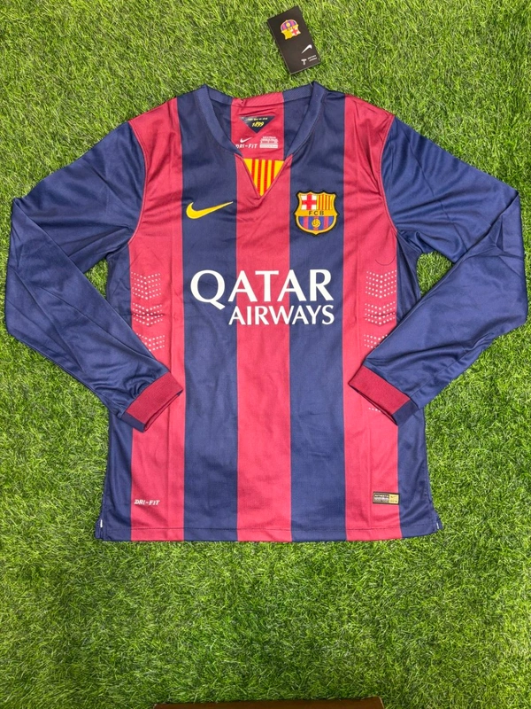 Retro FC Barcelona 2014/15 Home Kit Full Sleeve  - S