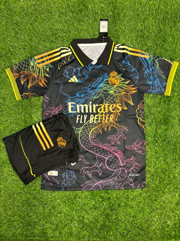 Madrid Dragon Kit Black Yellow Fan Edition With Short  - M