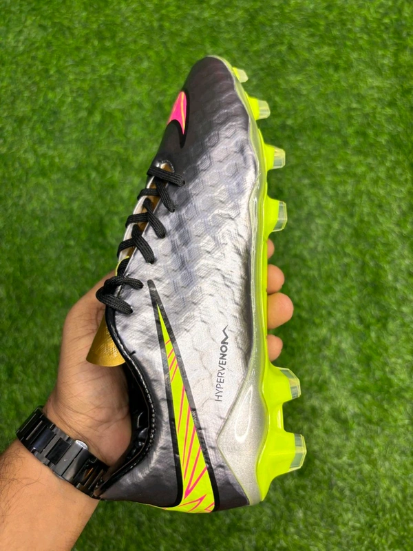 Hypervenom Phantom 3 Grey Colour Low-top FG With Lace  - 6