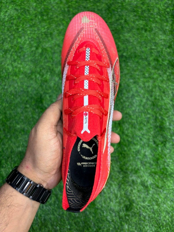 Ultra Ultimate Red & Gold Low-Top FG With Lace - 6