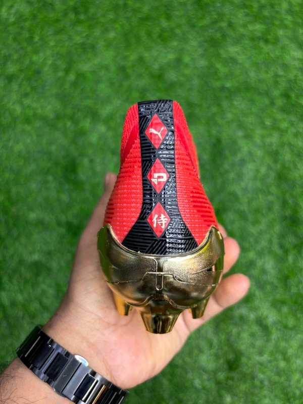 Ultra Ultimate Red & Gold Low-Top FG With Lace - 8