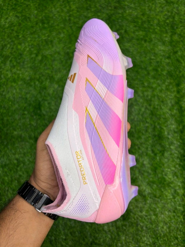 Predator Elite Baby Pink Colour FG Without Lace  - 9.5