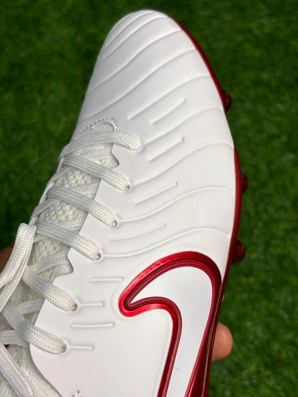 Tiempo Legend 10 Elite White Red Low-top FG With Lace  - 6