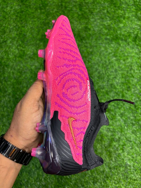 PhantomGX Elite Low-top Pink Black Colour FG With Lace  - 7