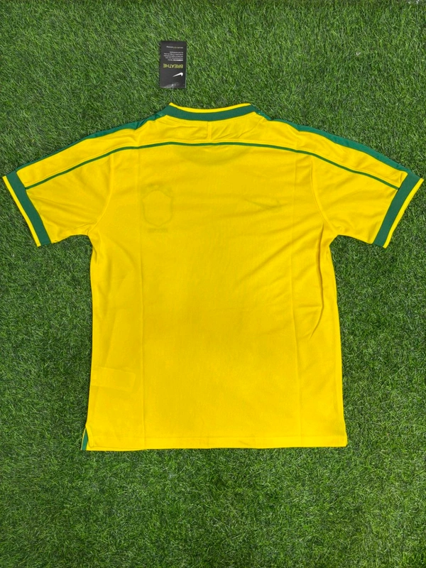Retro Brazil 1998 World Cup Jersey Half Sleeve  - S
