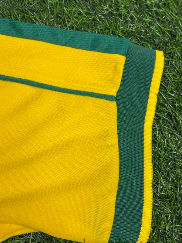 Retro Brazil 1998 World Cup Jersey Half Sleeve  - M