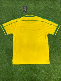 Retro Brazil 1998 World Cup Jersey Half Sleeve  - M