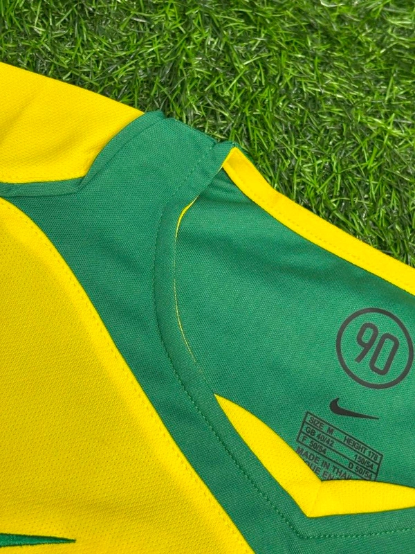 Brazil Home 2004 Copa America Champions Retro Jersey - L
