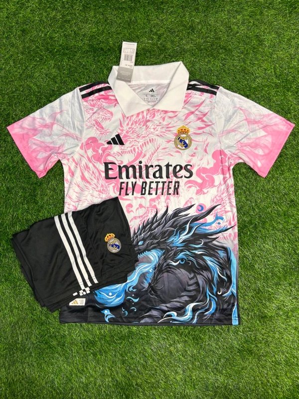 Madrid 25/26 Pink Dragon Kit Fan Edition With Short  - L