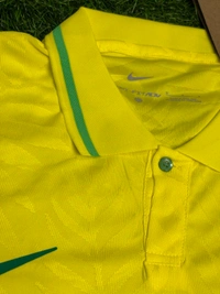 Brazil Home Yellow Colour Polo Jersey Player Edition  - S