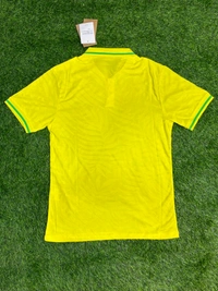 Brazil Home Yellow Colour Polo Jersey Player Edition  - M