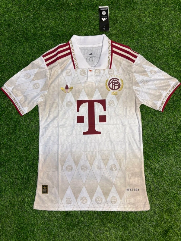 Bayern Munich 125th Aniversary White Polo Jersey Player Edition  - M