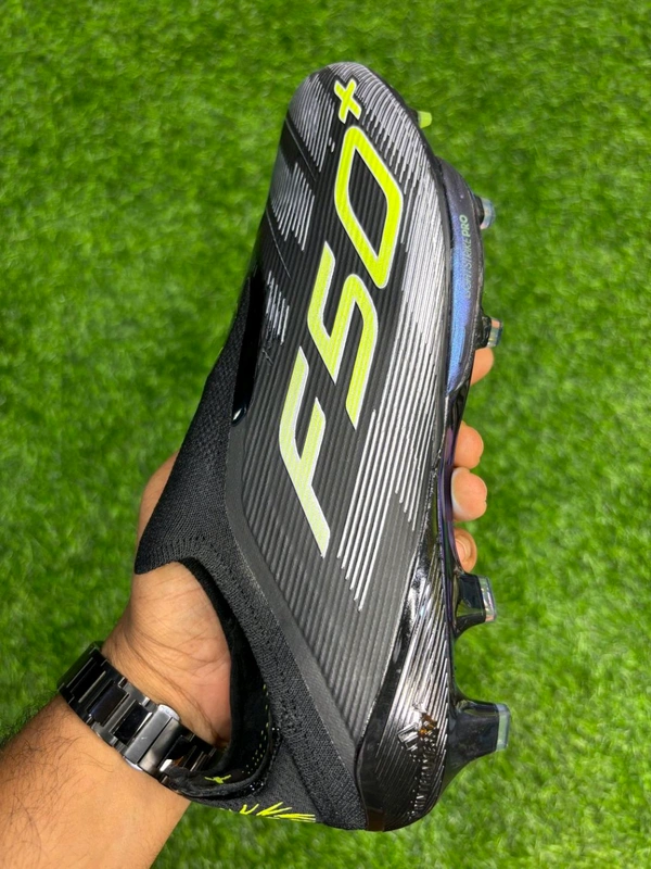 F50 Plus Black Colour Low-top FG Without Lace  - 9