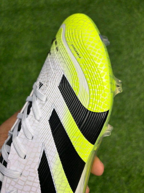 Predator Elite White Green Colour Low-top FG With Lace  - 6