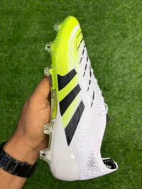 Predator Elite White Green Colour Low-top FG With Lace  - 8