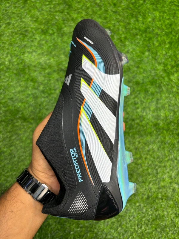 Predator Elite Black And Mix Colour Low-top FG without Lace  - 9