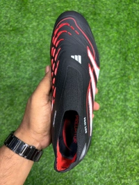 Predator Elite Black And Red Low-top FG Without Lace  - 6.5