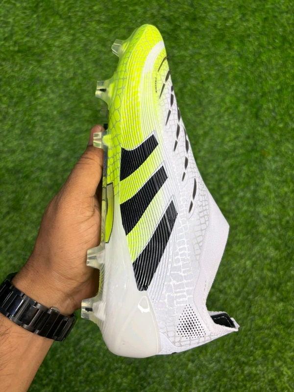 Predator Elite White And Green Low-top FG Without Lace  - 6