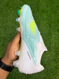 Phantom 6 Luna III Elite White Sky-blue Low-top FG With Lace - 8.5