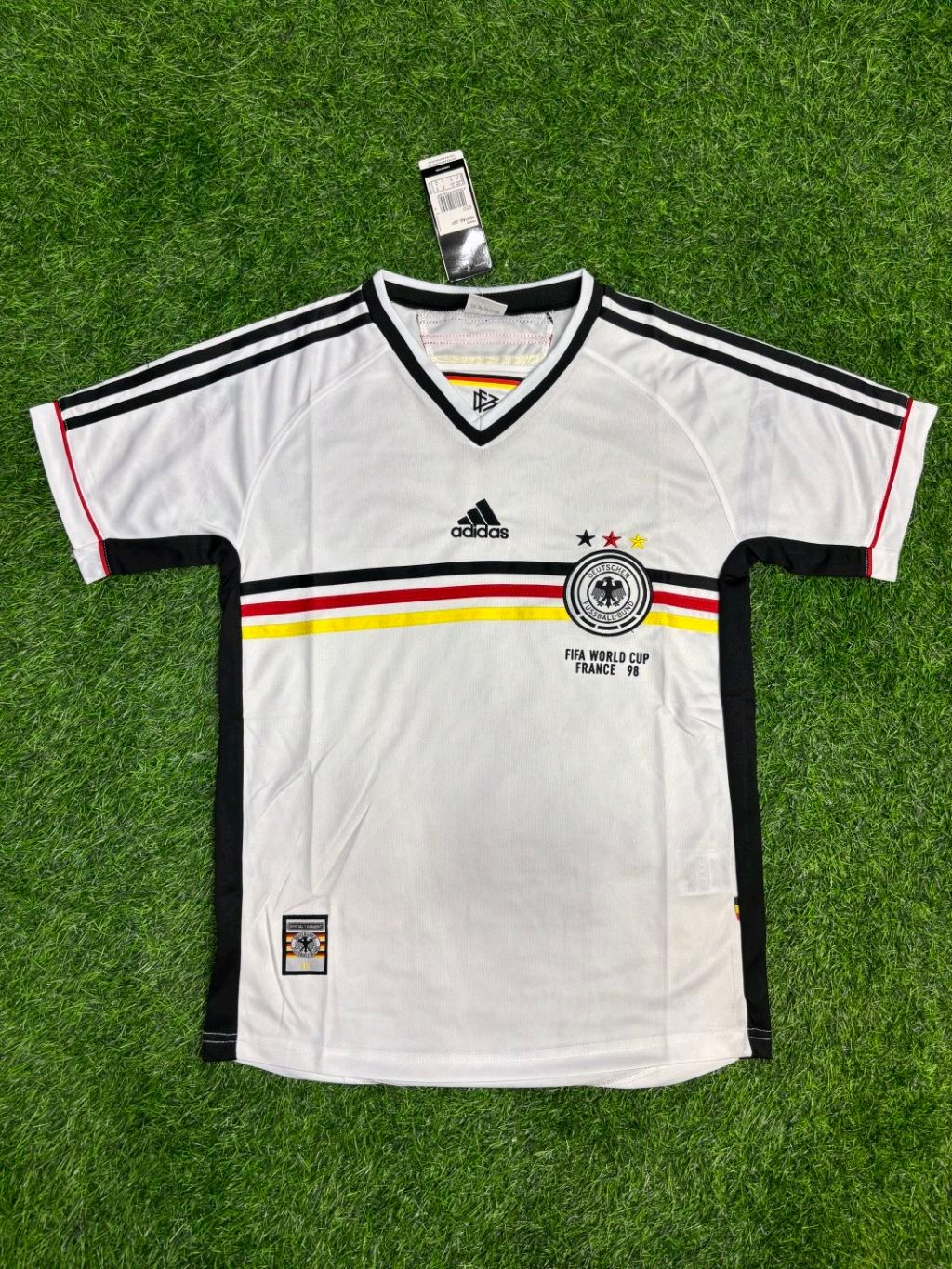 40s~ USA製 Vintage Football Cotton Jersey Retro Germany 1998/99 Home Kit Half Sleeve