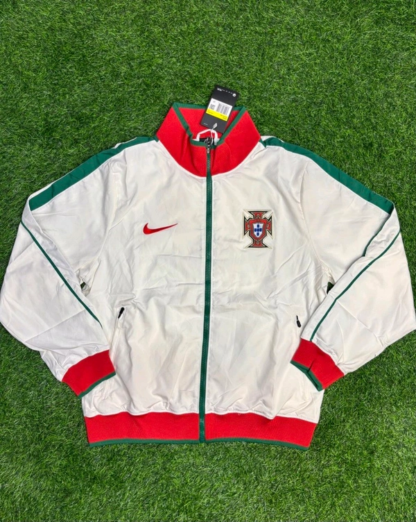 Portugal National Football Team White Colour Windbreaker  - L