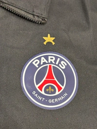 PSG Black Colour Polo Shirt With Zipper  - M
