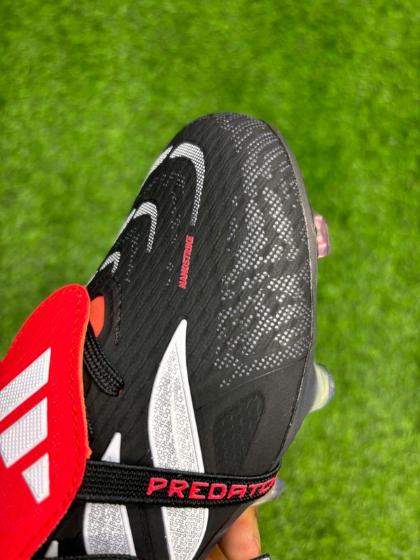 Predator Elite Foldover FG Red And Black With lace  - 8