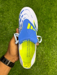 Predator Foldover Elite Green Blue Colour FG With Lace  - 9