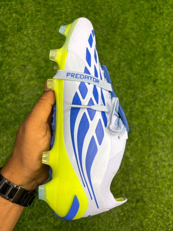 Predator Foldover Elite Green Blue Colour FG With Lace  - 9