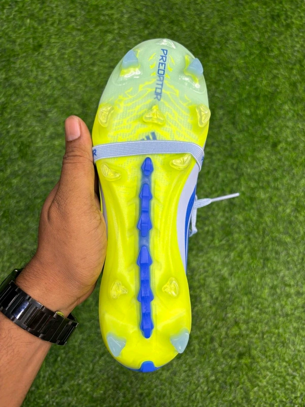 Predator Foldover Elite Green Blue Colour FG With Lace  - 9